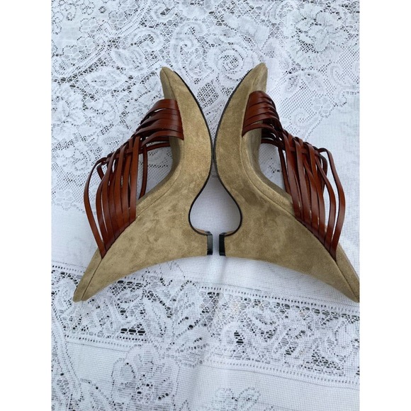 Lumiani Brown Leather & Suede Heels‎ Size 8 - Picture 8 of 11